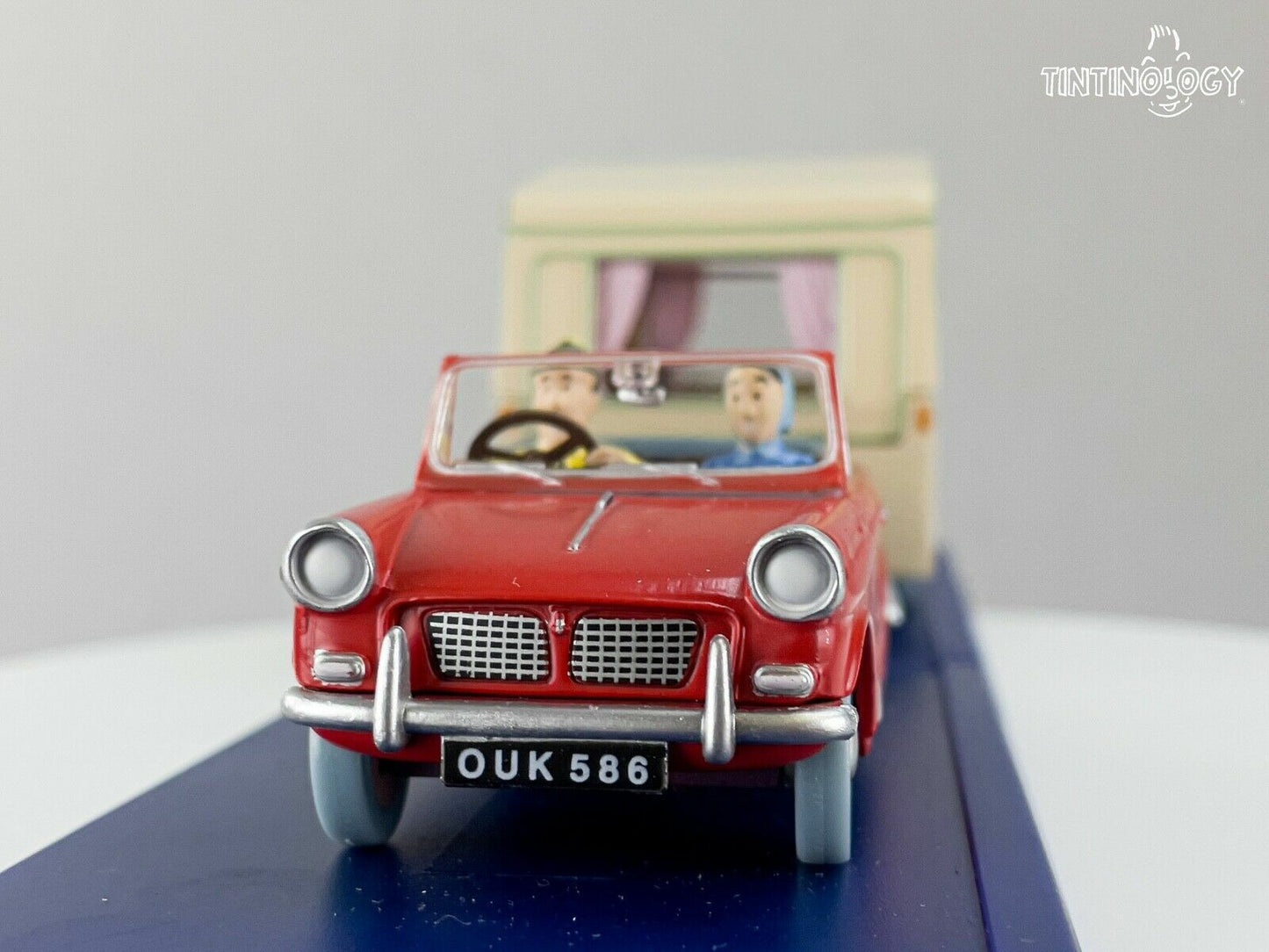 Atlas Tintin Cars # 28 & 29 Triumph Herald + Caravan Black Island Herge model Voiture 1/43 Scale