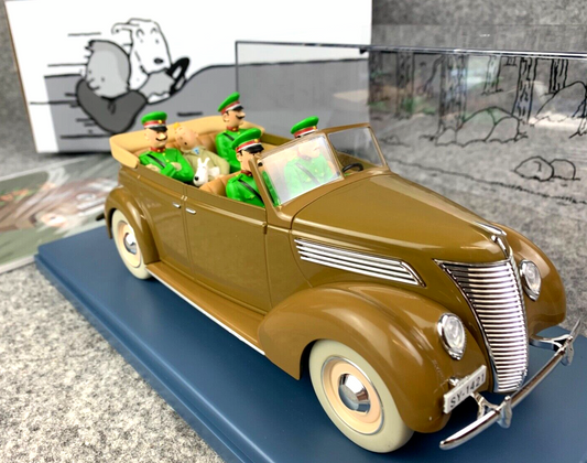 VOITURE TINTIN 1/24 29950 Brown Ford V8: Ottokars Sceptre Hachette Model car #50
