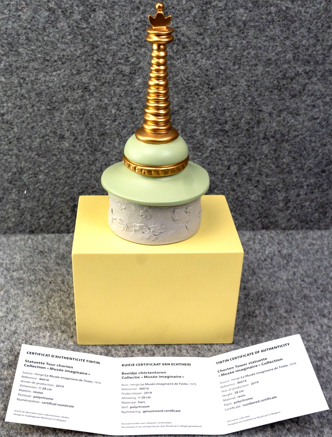 Statuette Moulinsart 46016 Chorten Tower: Tibet Icones Tintin 28cm Resin Model