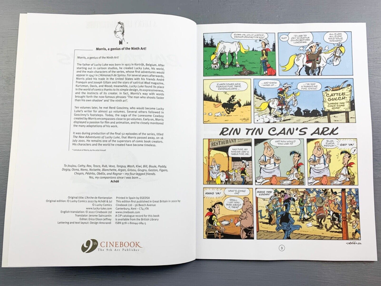 Lucky Luke Volume 82: Rin Tin Can's Ark - Cinebook Paperback UK Comic Book
