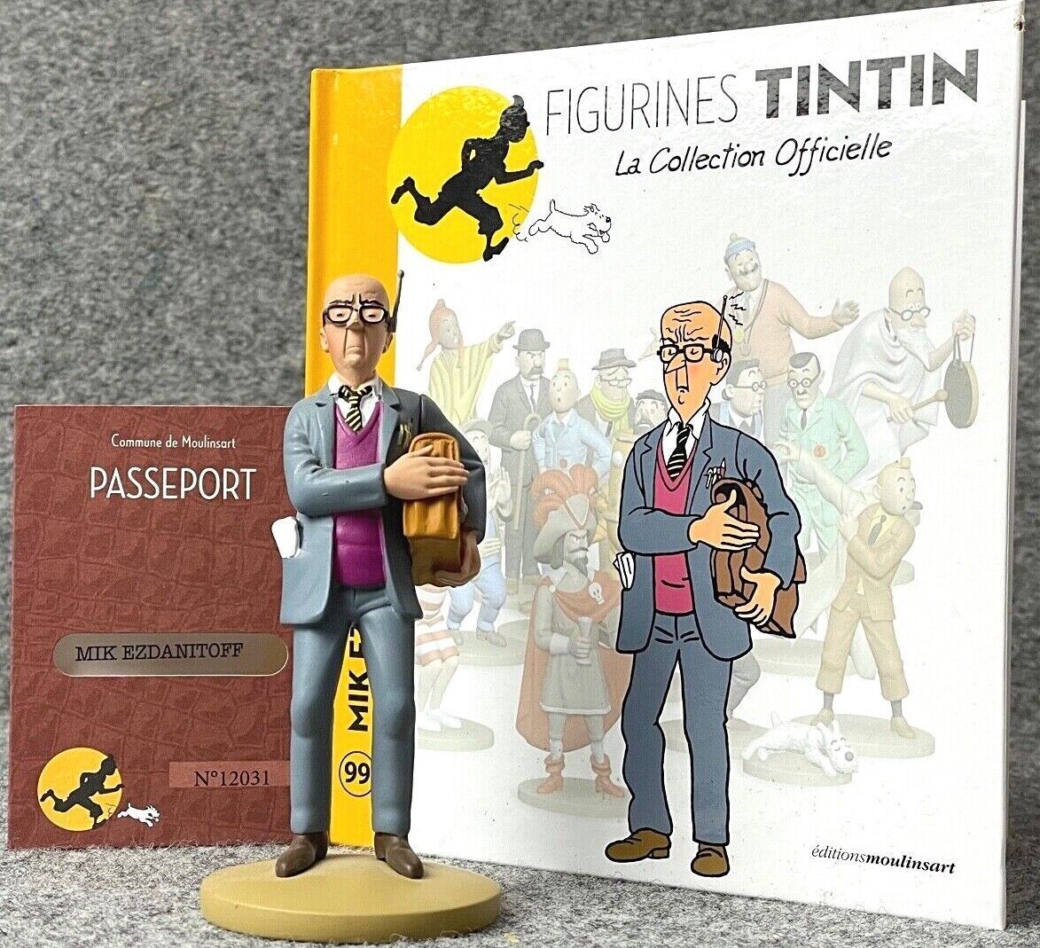 Tintin Figurines Officielle # 99 Mik Kanrokitov Flight 714 Herge model ML Figure
