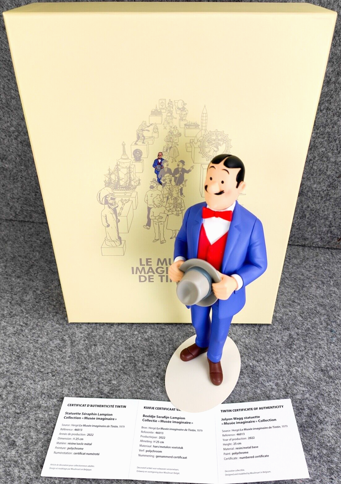 Statuette Moulinsart 46013 Jolyon Wagg Musee Imaginaire 2019 Tintin 25cm Resin