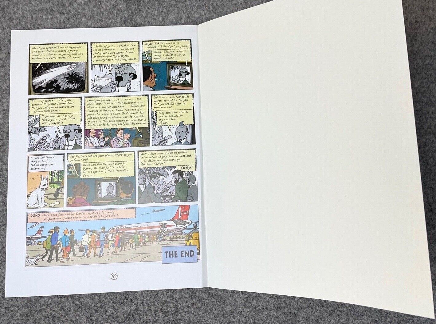 Flight 714 - Tintin Farshore 2000s UK Edition Book Paperback Herge