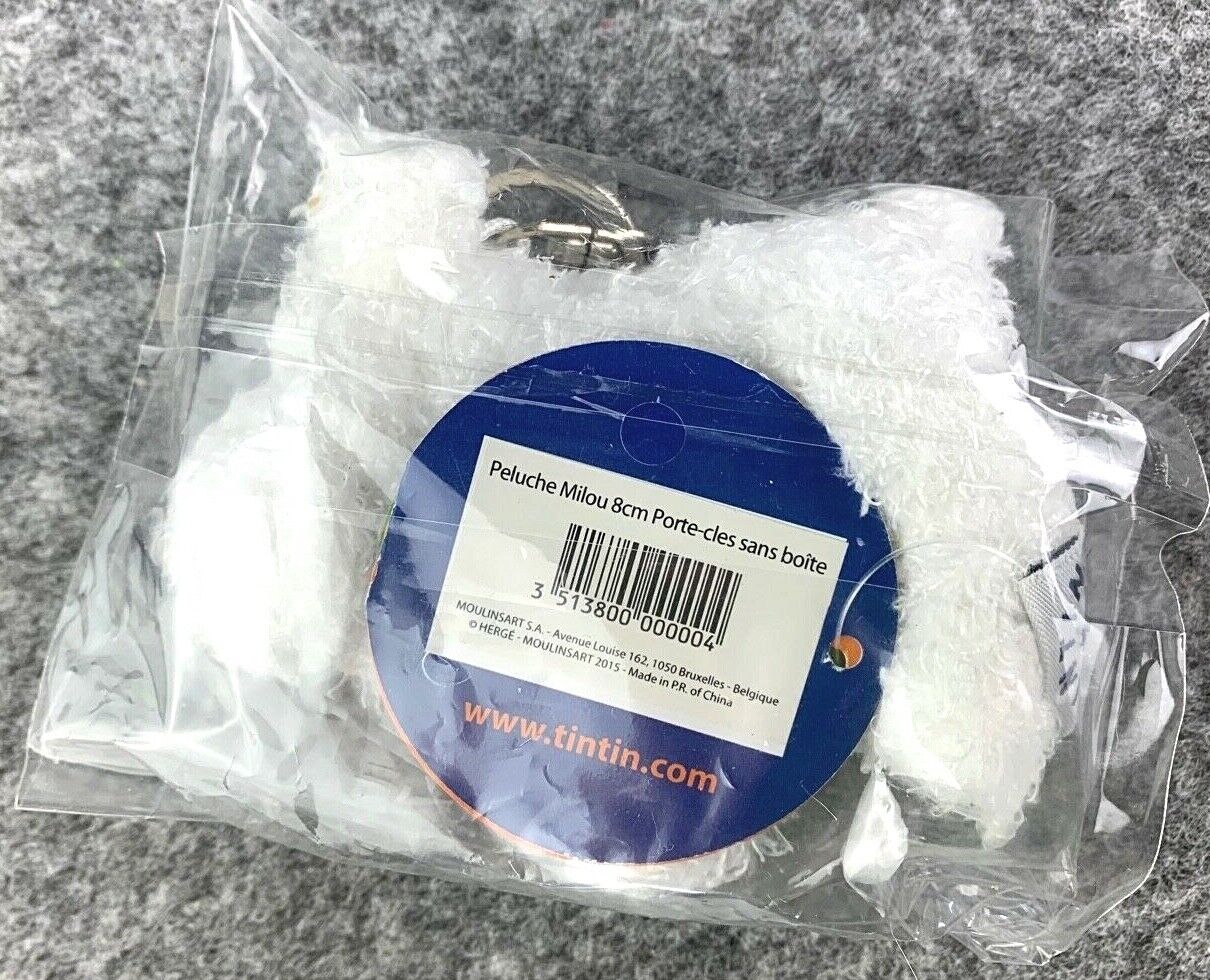 Moulinsart Snowy Plush Soft Toy Key ring: Standing 8cm height Official Tintin Figure keyring