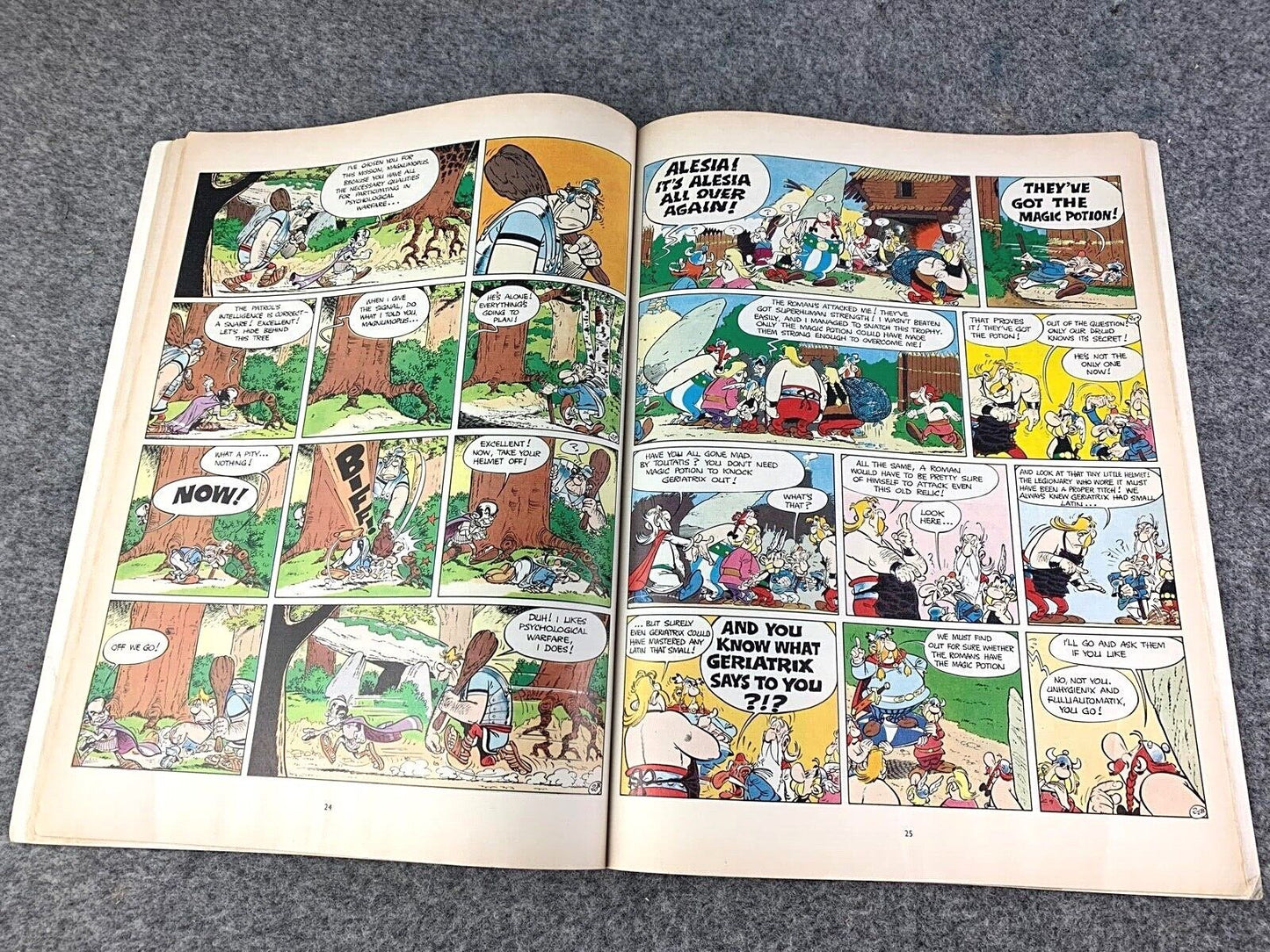 Asterix & the Roman Agent - 1970/80s Hodder/Dargaud UK Edition Paperback Book Uderzo