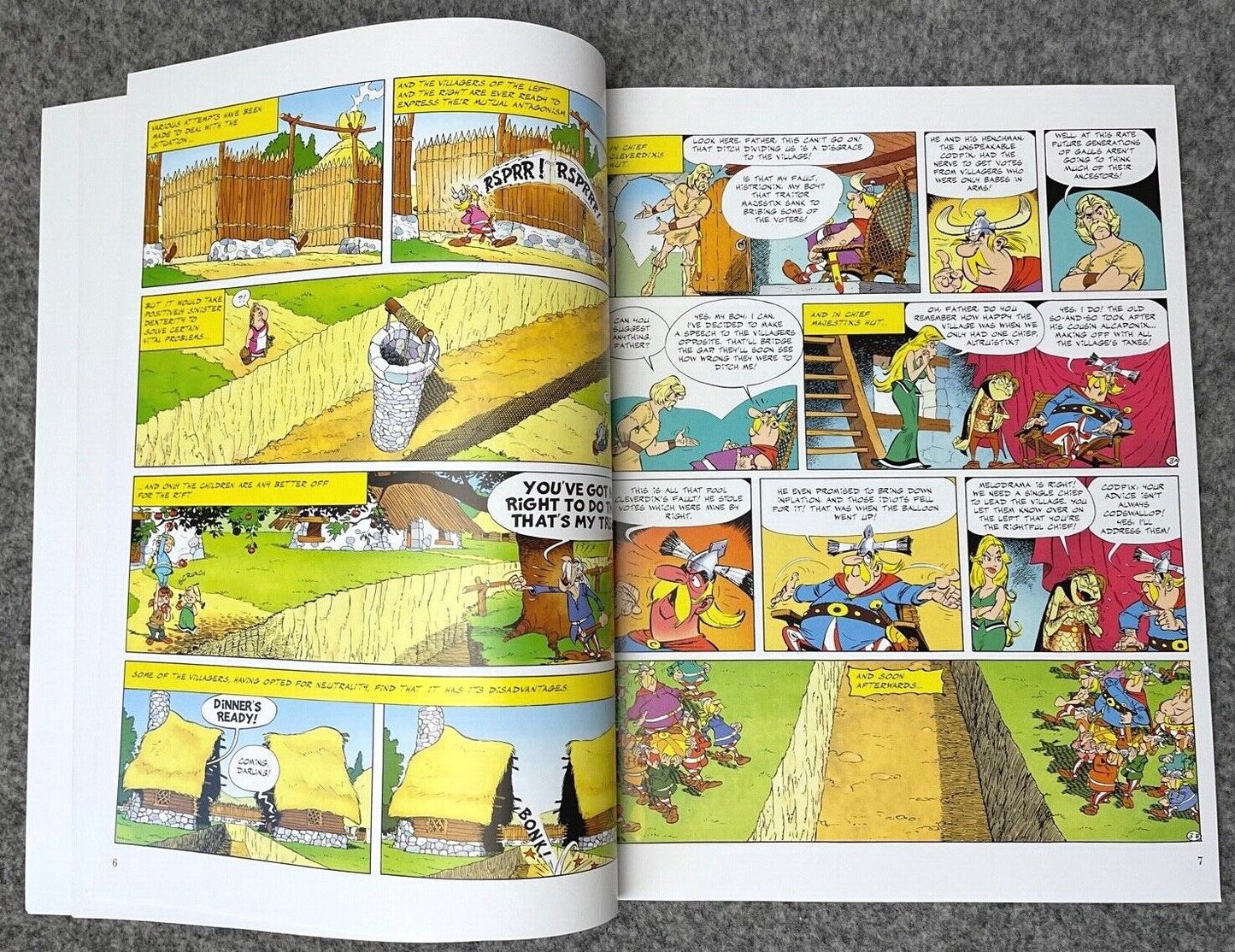 Asterix & Great Divide - 2000s Orion/Sphere UK Edition Paperback Book EO Uderzo