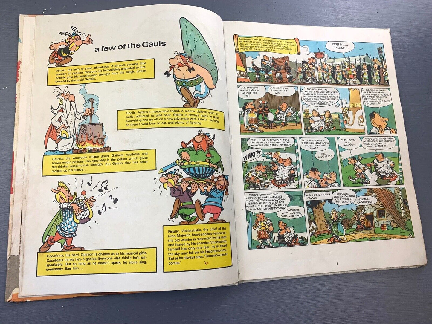 Asterix & Gladiator: 1969 Brockhampton 1st UK Edition Hardback Book EO Uderzo