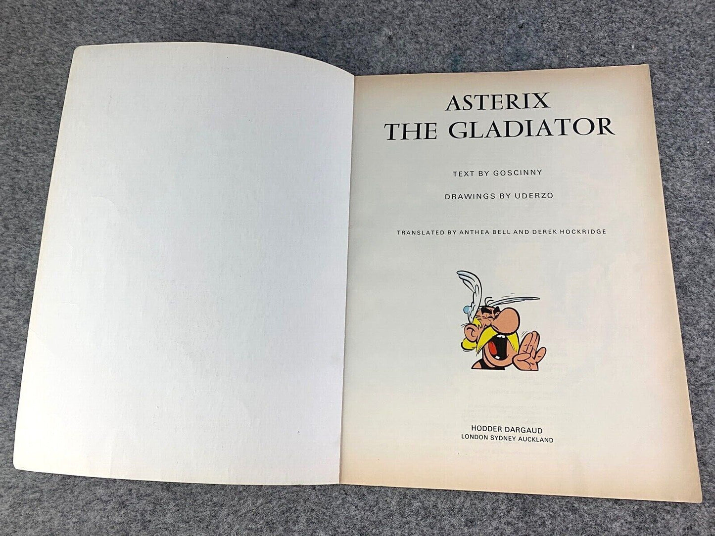 Asterix & the Gladiator - 1970/80s Hodder/Dargaud UK Edition Paperback Book Uderzo