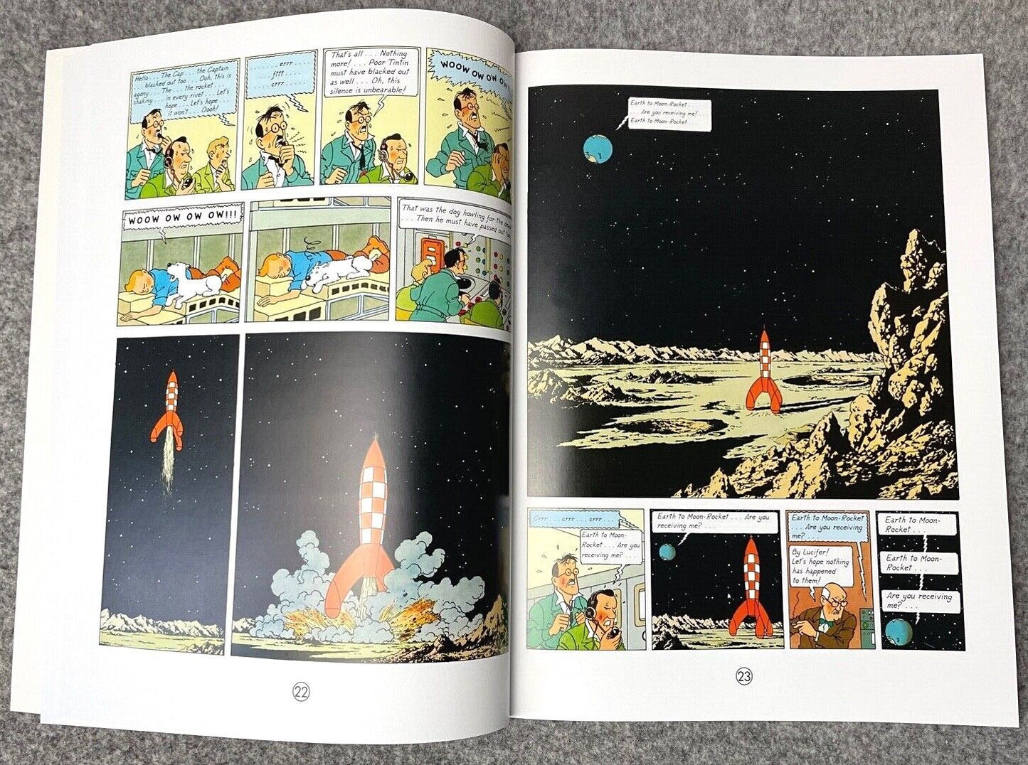 Explorers On The Moon - Tintin Farshore 2000s UK Edition Book Paperback Herge