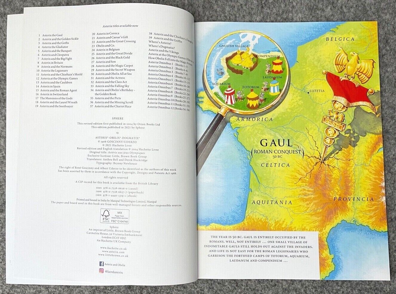 Asterix & Olympic Games - 2000s Orion/Sphere UK Edition Paperback Book EO Uderzo