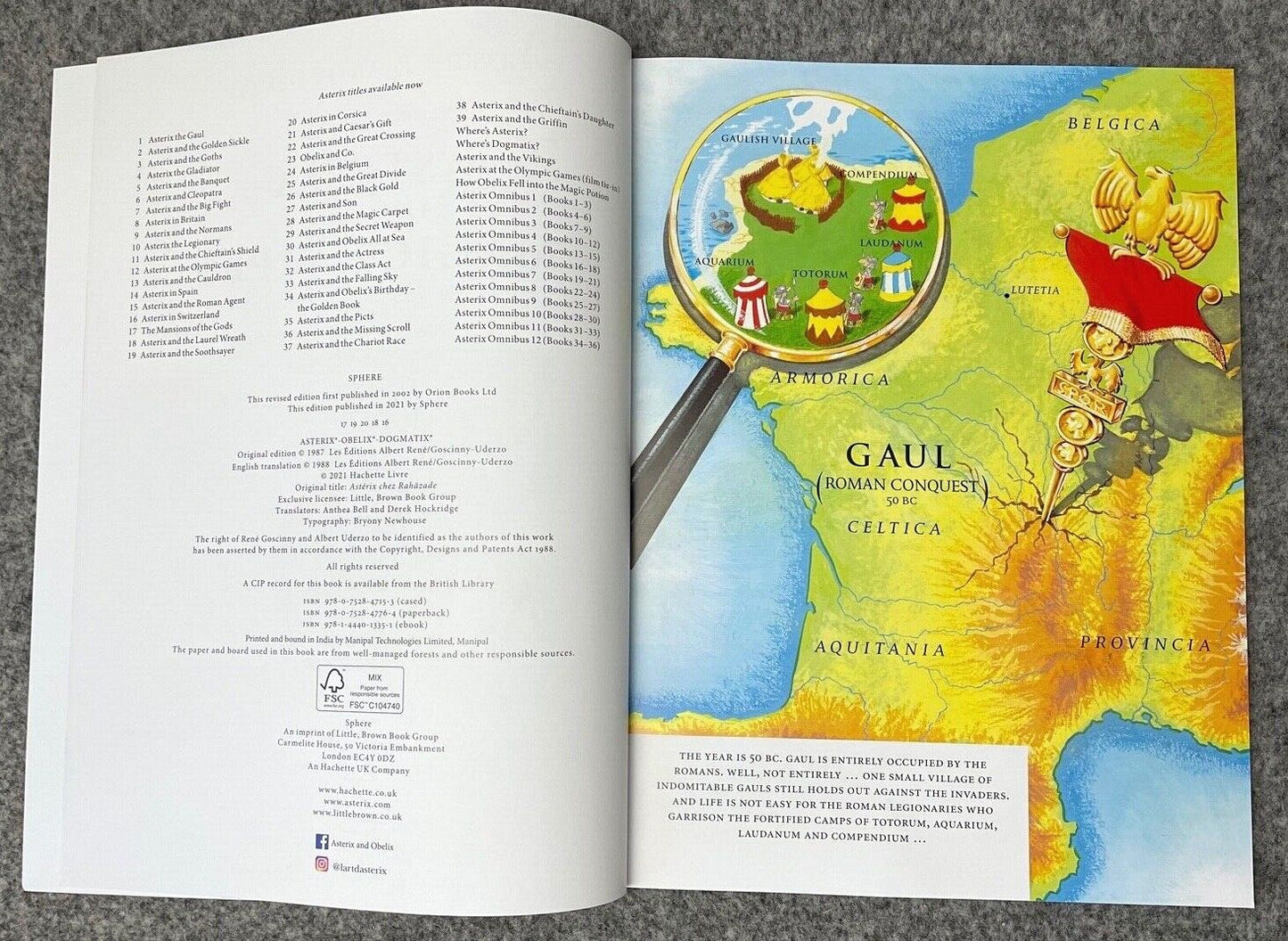 Asterix & Magic Carpet - 2000s Orion/Sphere UK Edition Paperback Book EO Uderzo