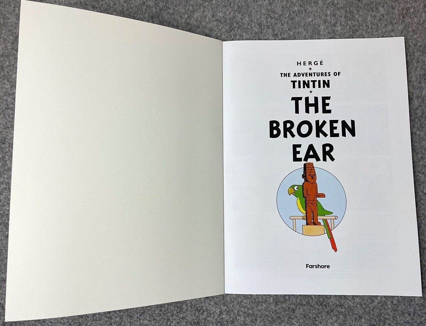 The Broken Ear - Tintin Farshore 2000s UK Edition Book Paperback Herge