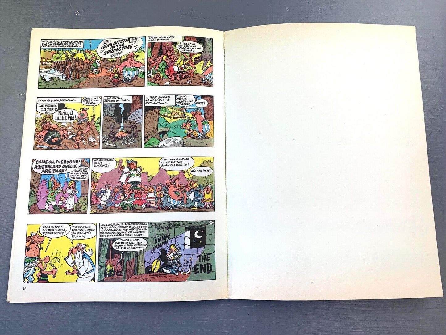 Asterix & the Golden Sickle - 1970/80s Hodder/Dargaud UK Edition Paperback Book Uderzo