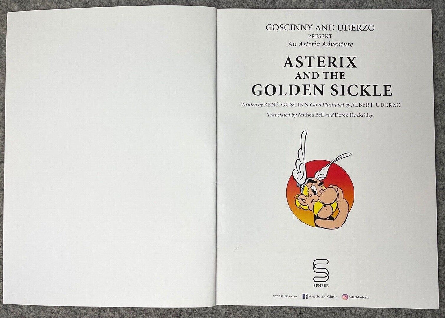 Asterix & Golden Sickle - 2000s Orion/Sphere UK Edition Paperback Book EO Uderzo