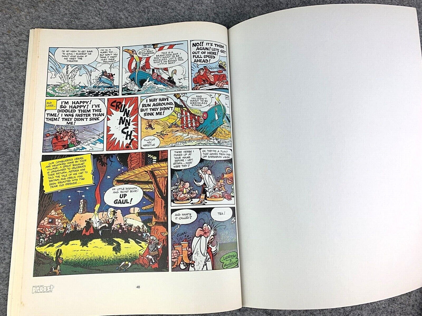 Asterix in Britain - 1970/80s Hodder/Dargaud UK Edition Paperback Book Uderzo