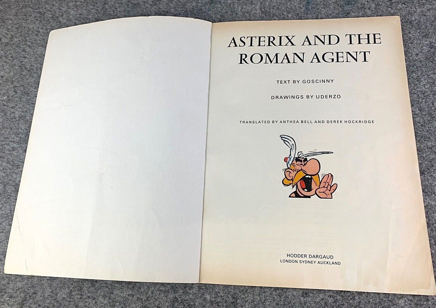 Asterix & the Roman Agent - 1970/80s Hodder/Dargaud UK Edition Paperback Book Uderzo