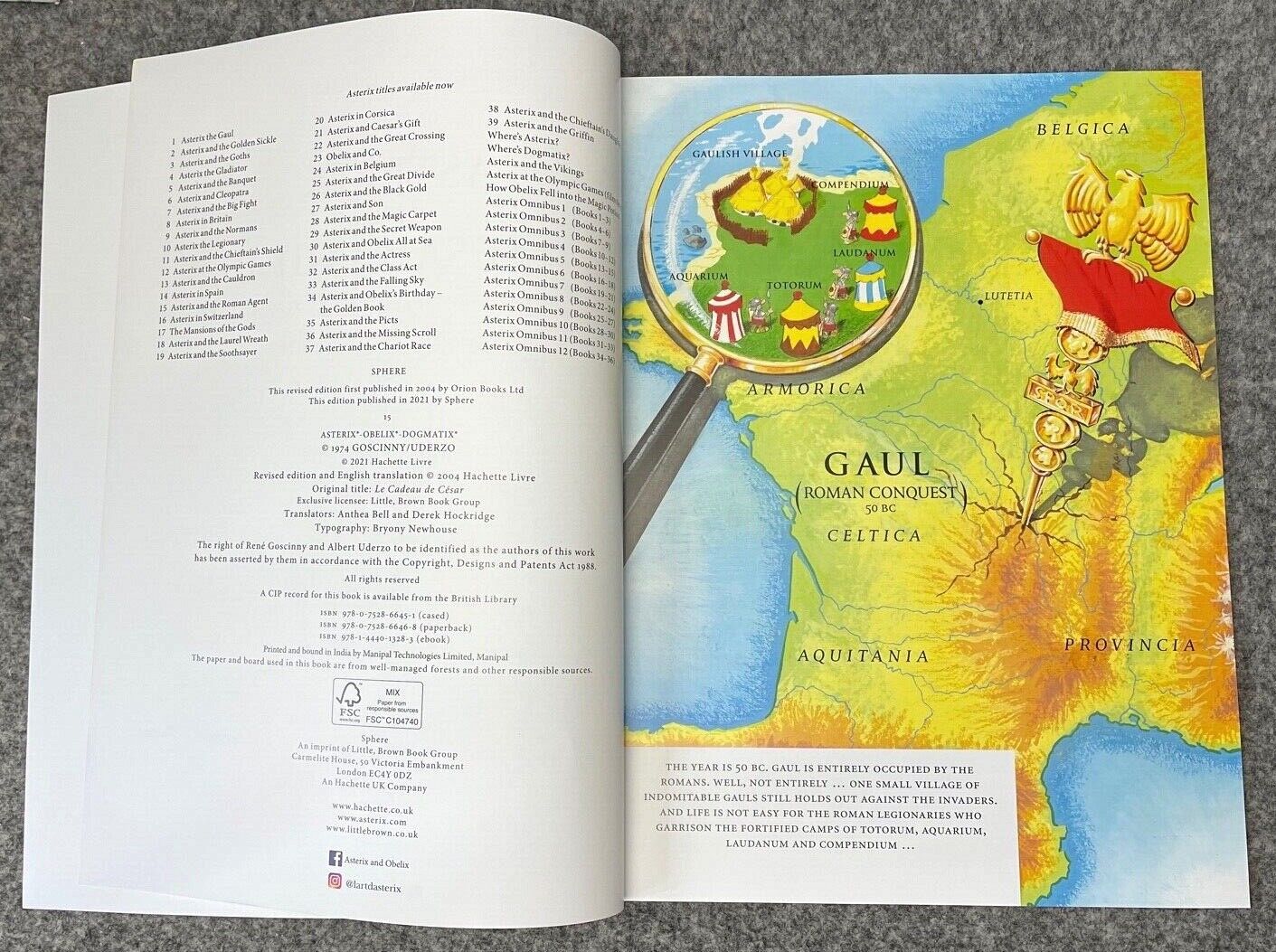 Asterix & Caesars Gift - 2000s Orion/Sphere UK Edition Paperback Book EO Uderzo