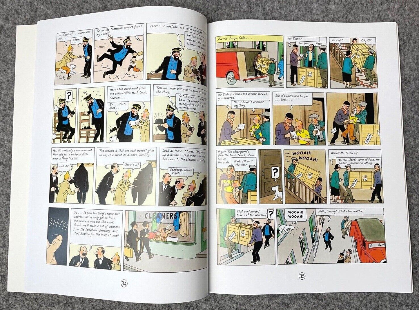 Secret of the Unicorn - Tintin Farshore 2000s UK Edition Book Paperback Herge