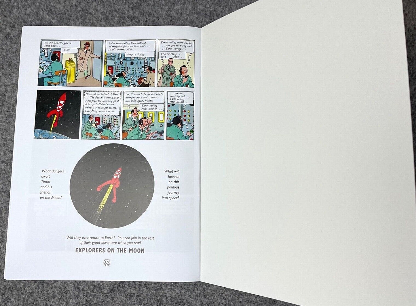 Destination Moon - Tintin Farshore 2000s UK Edition Book Paperback Herge