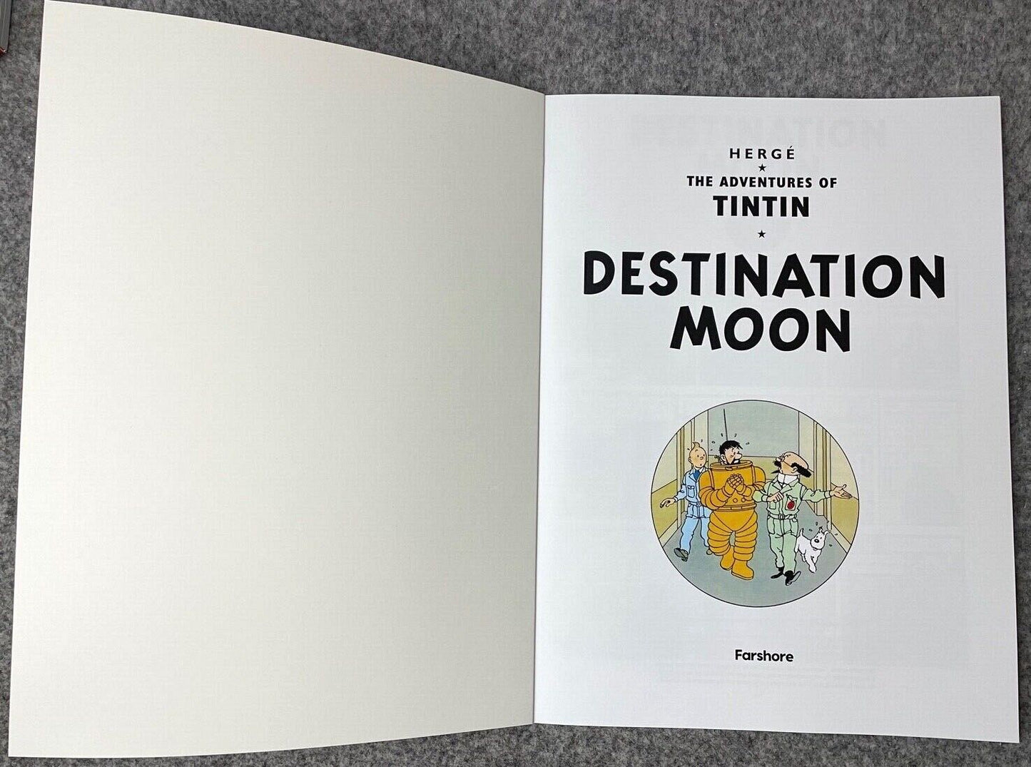Destination Moon - Tintin Farshore 2000s UK Edition Book Paperback Herge