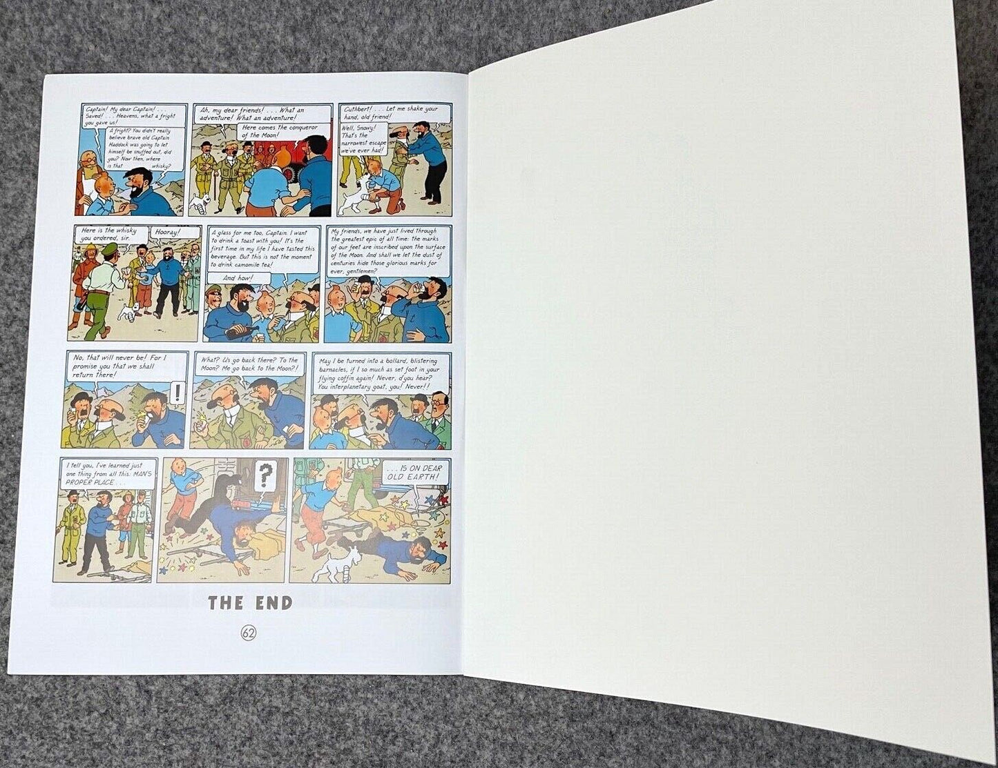 Explorers On The Moon - Tintin Farshore 2000s UK Edition Book Paperback Herge