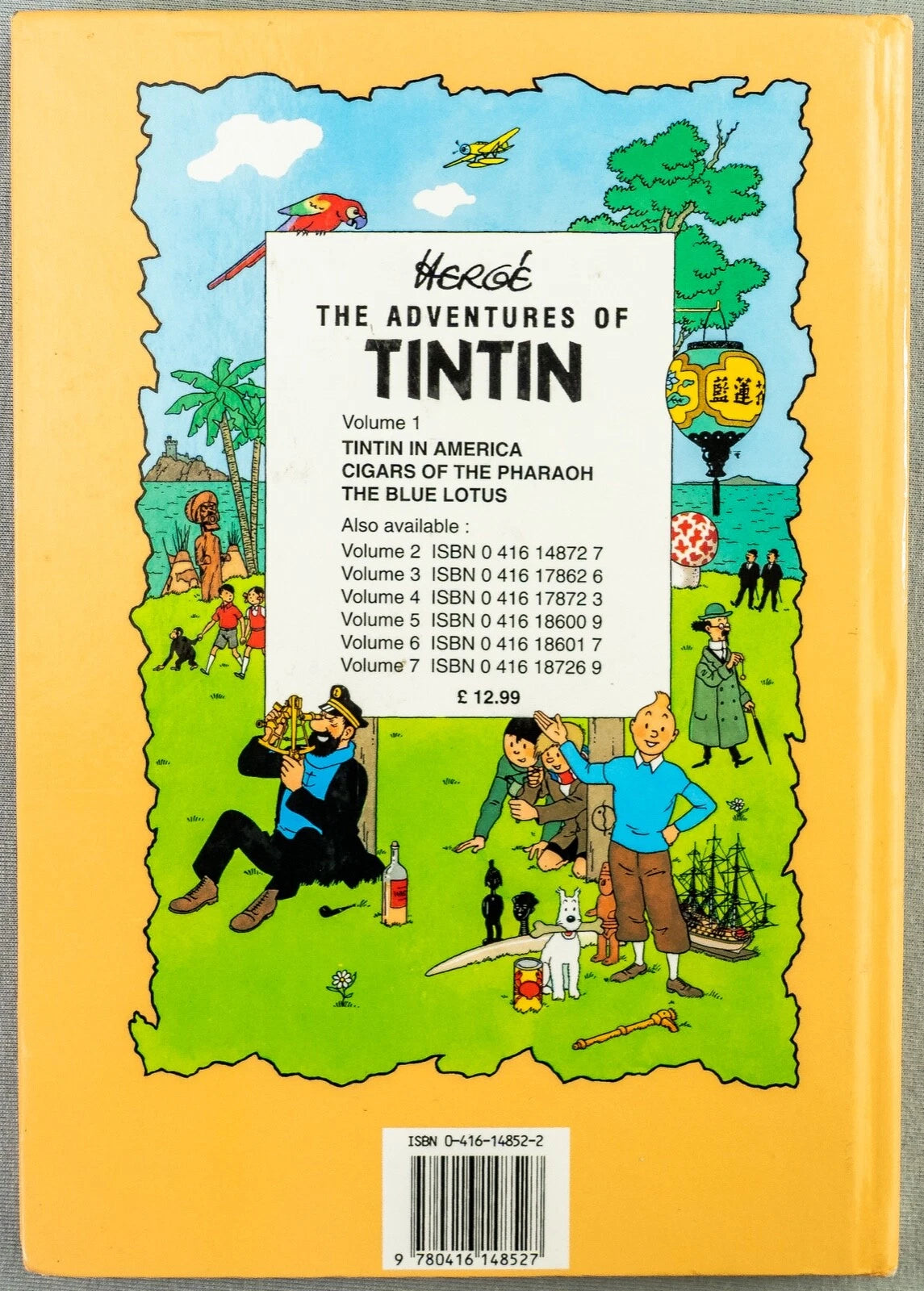 Tintin 3 in 1 Volume 1 - 1990 UK Egmont Hardback 1st Edition Comic Book