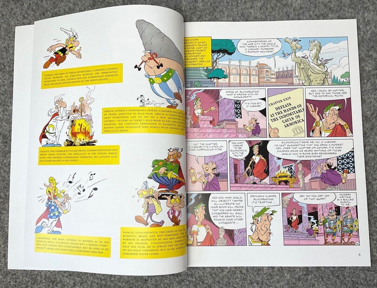 Asterix & Missing Scroll - 2000s Orion/Sphere UK Edition Paperback Book EO Uderzo