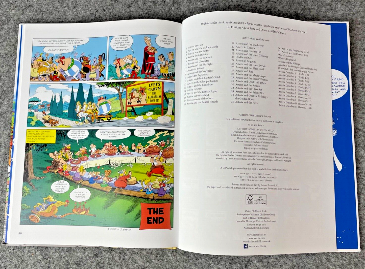 Asterix & Chariot Race - 2017 Orion 1st UK Edition Hardback Book EO Uderzo