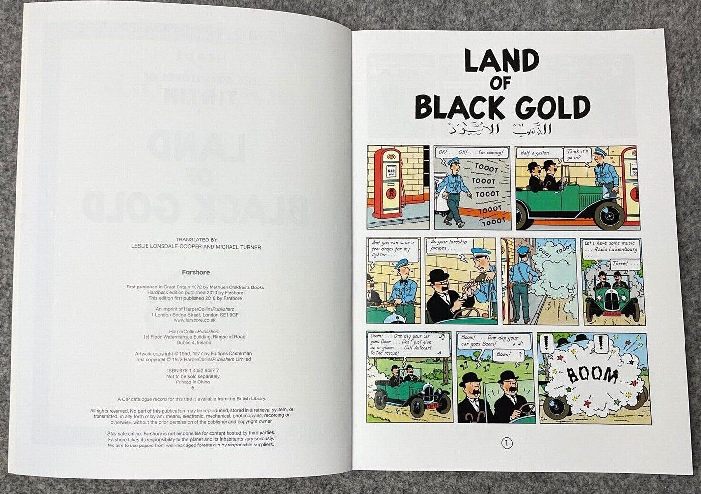 Land of Black Gold - Tintin Farshore 2000s UK Edition Book Paperback Herge