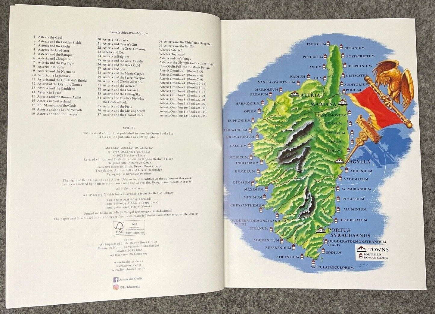 Asterix in Corsica - 2000s Orion/Sphere UK Edition Paperback Book EO Uderzo