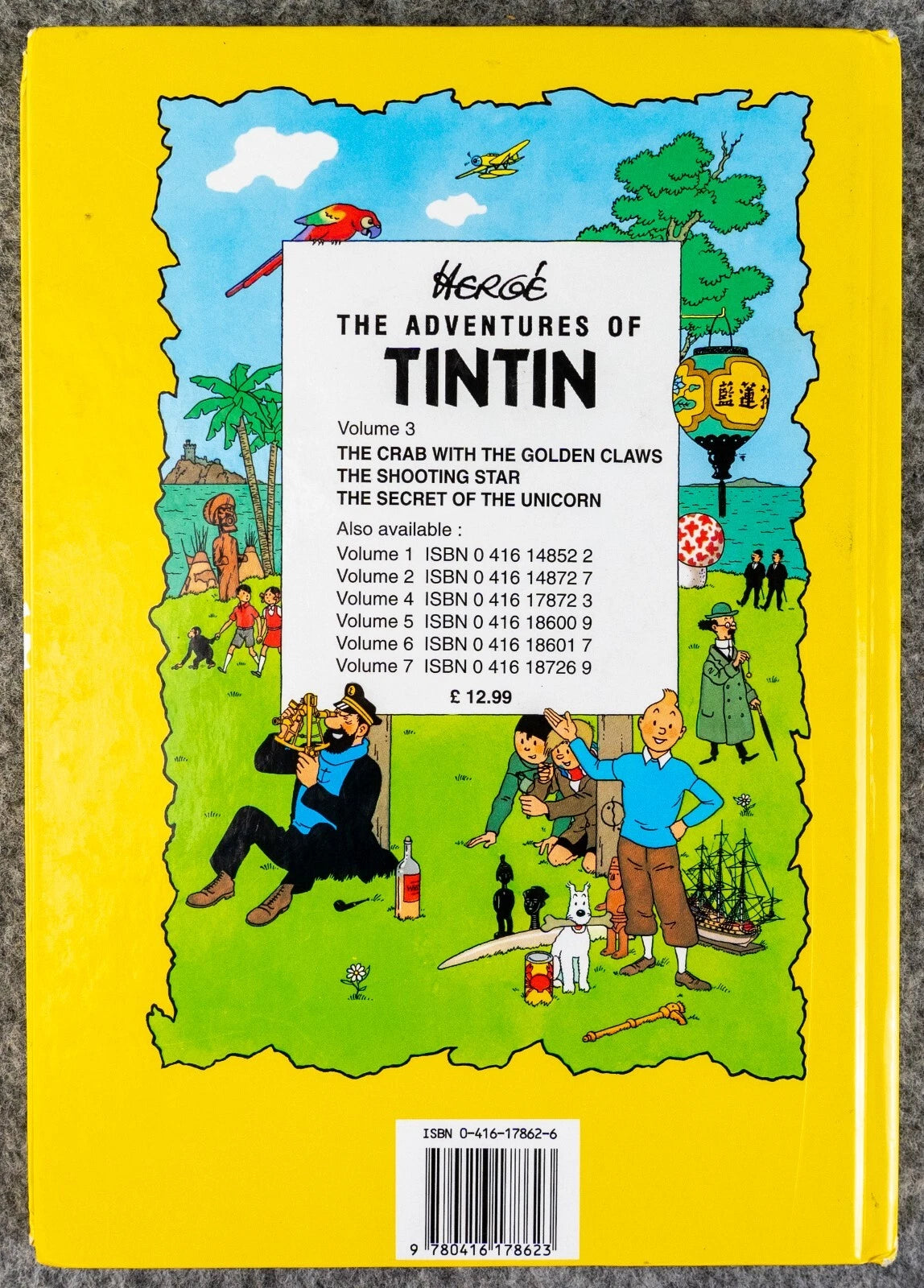 Tintin 3 in 1 Volume 3 - 1991 UK Egmont Hardback 1st Edition Comic Book
