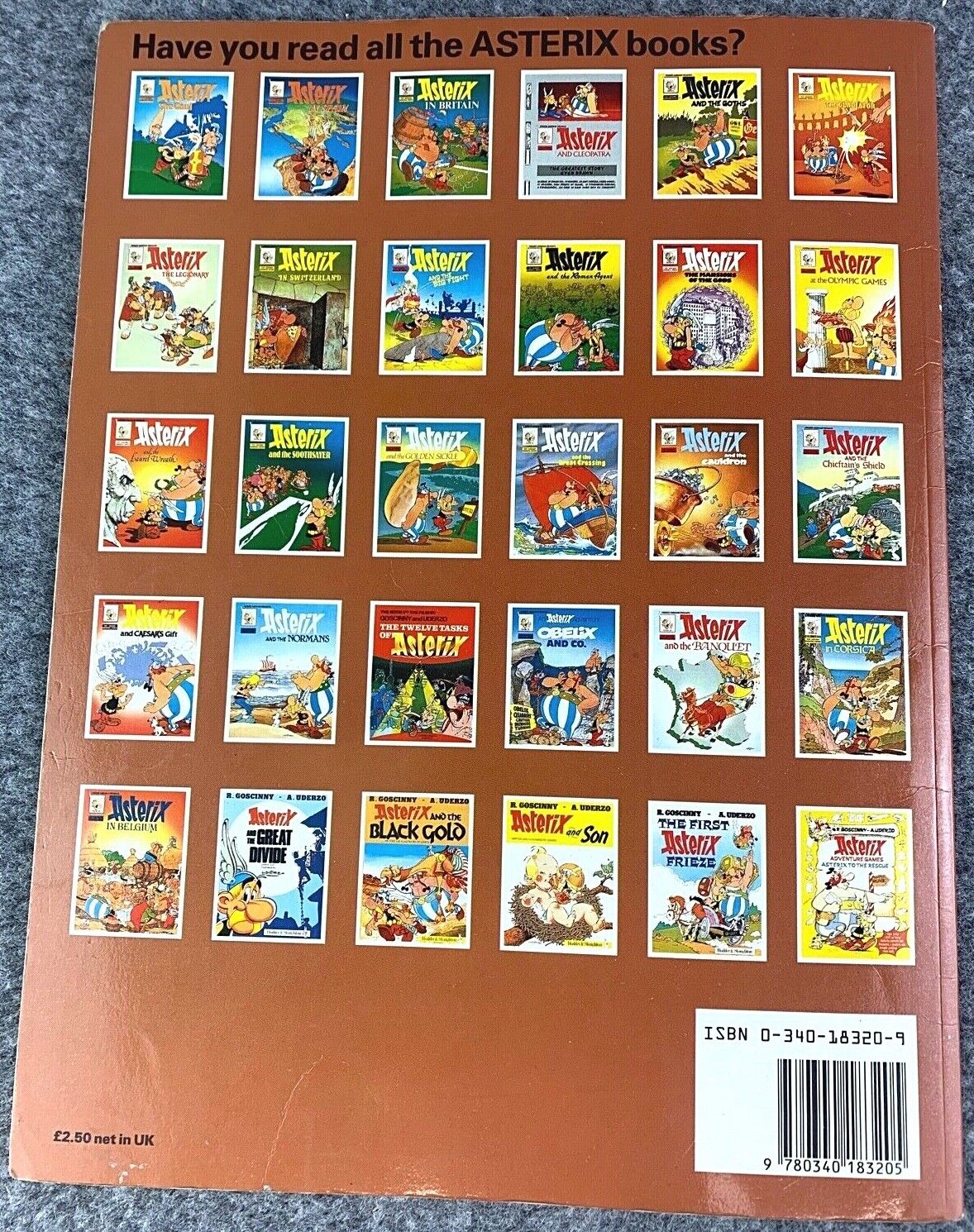 Asterix & the Gladiator - 1970/80s Hodder/Dargaud UK Edition Paperback Book Uderzo