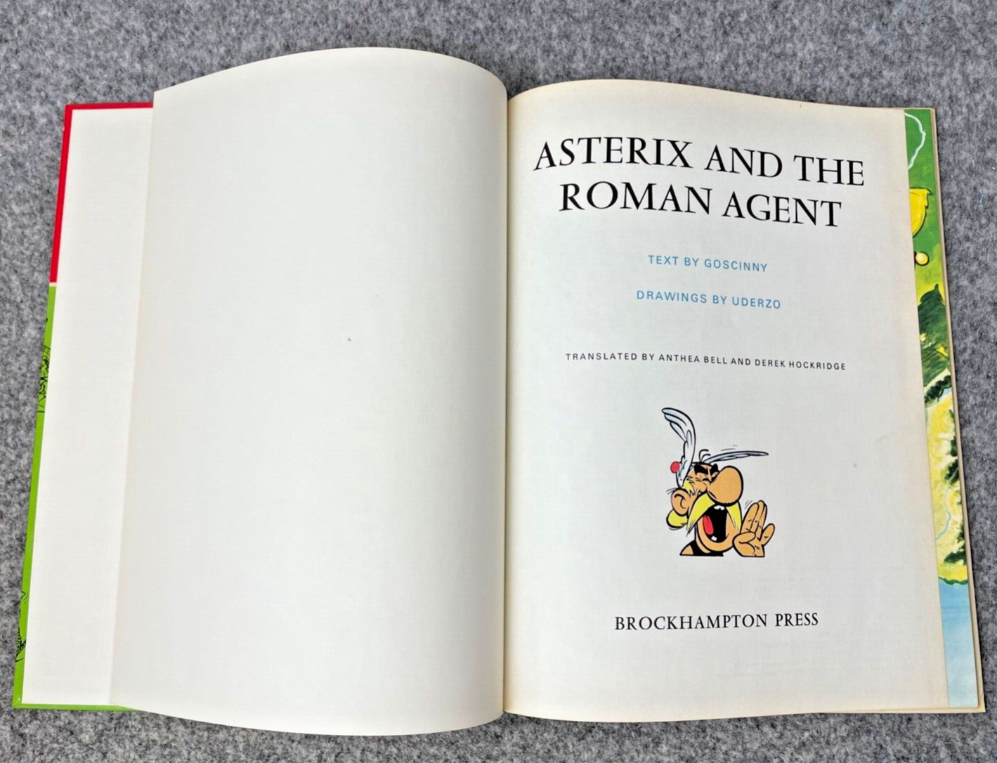 Asterix & Roman Agent: 1972 Brockhampton 1st UK Edition Hardback Book EO Uderzo