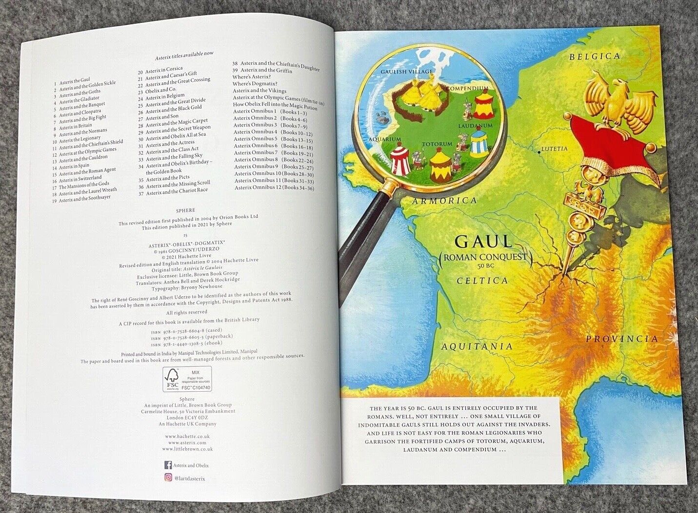 Asterix The Gaul - 2000s Orion/Sphere UK Edition Paperback Book EO Uderzo