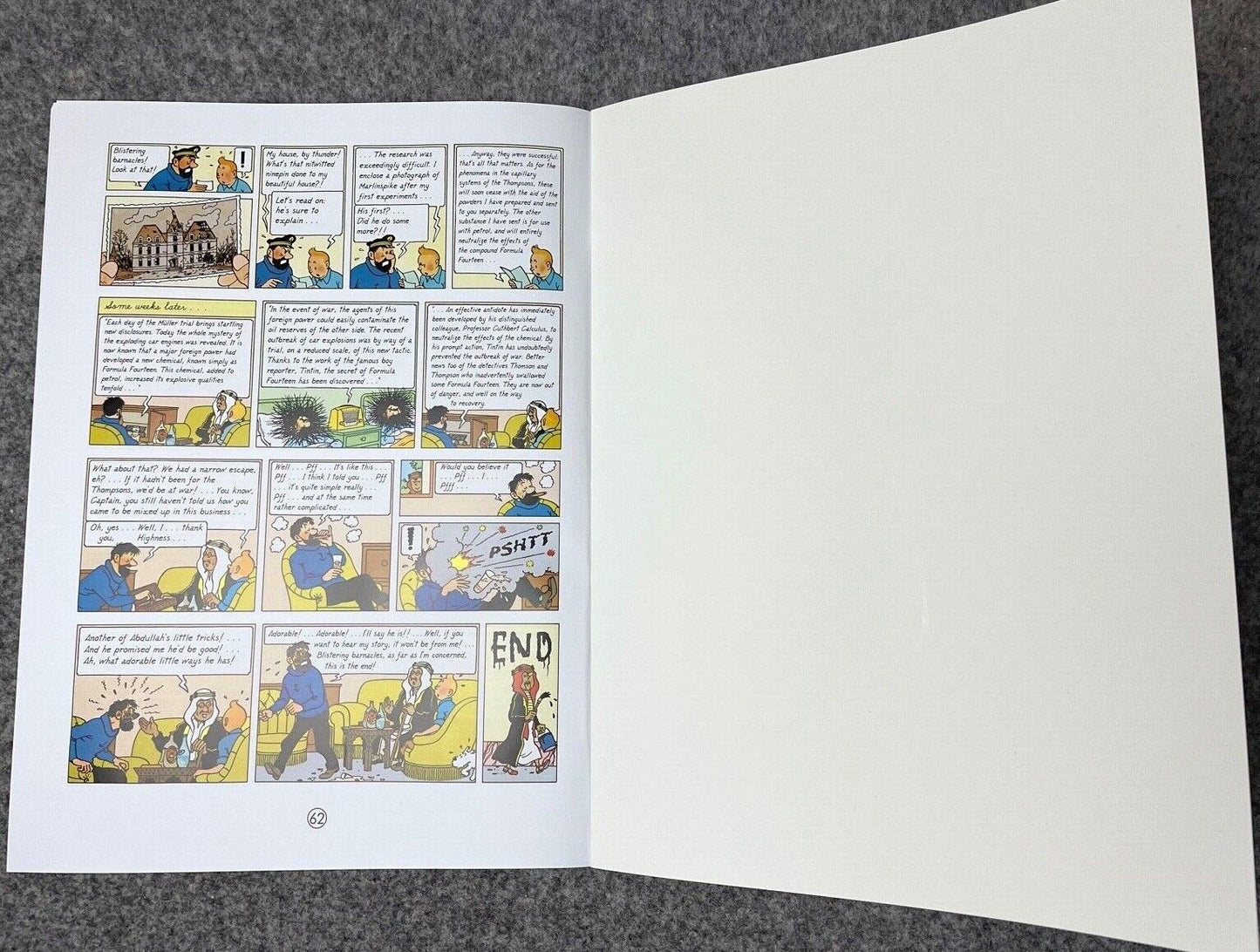 Land of Black Gold - Tintin Farshore 2000s UK Edition Book Paperback Herge