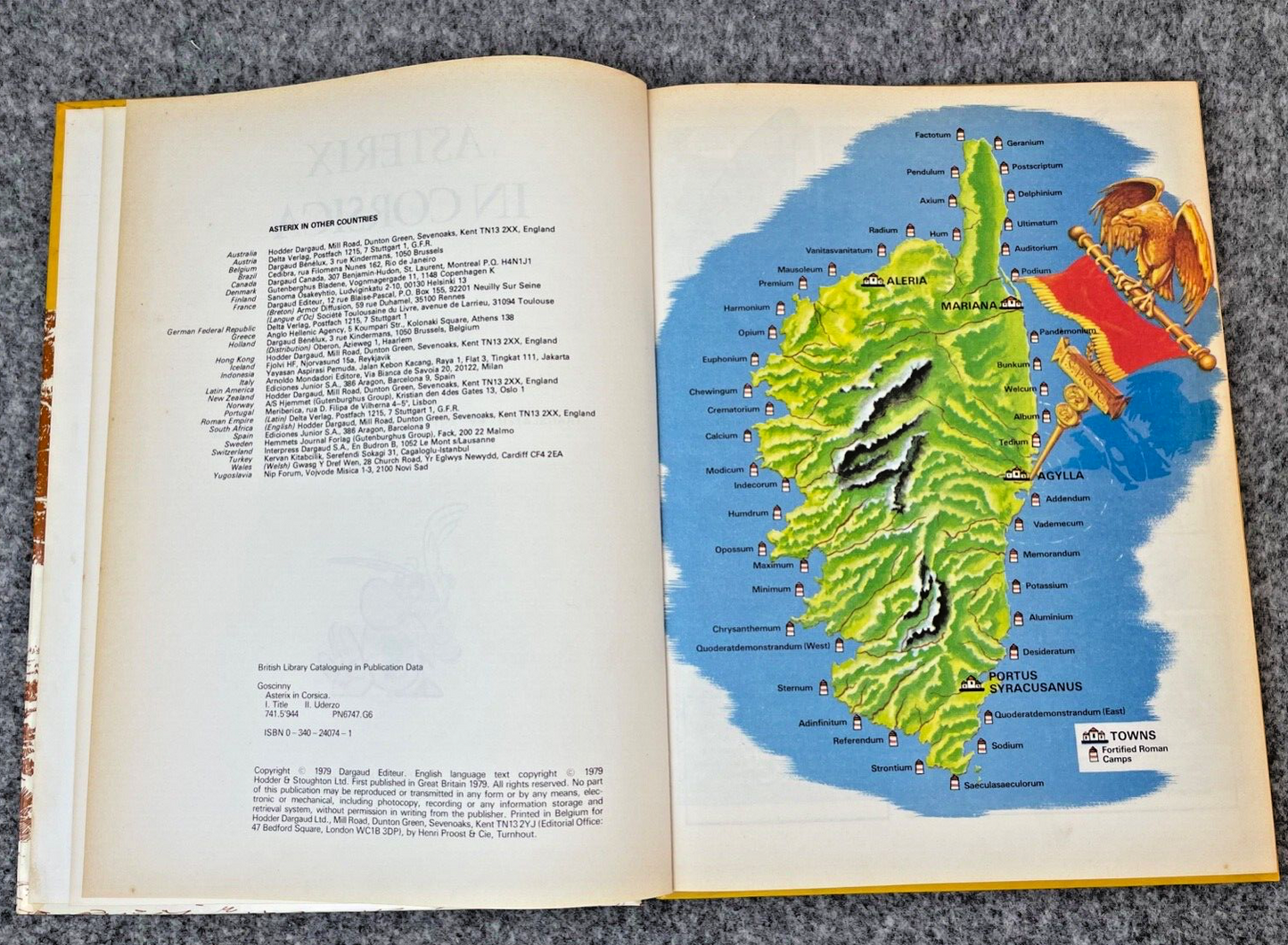 Asterix in Corsica: 1979 Hodder 1st UK Edition Hardback Book EO Uderzo