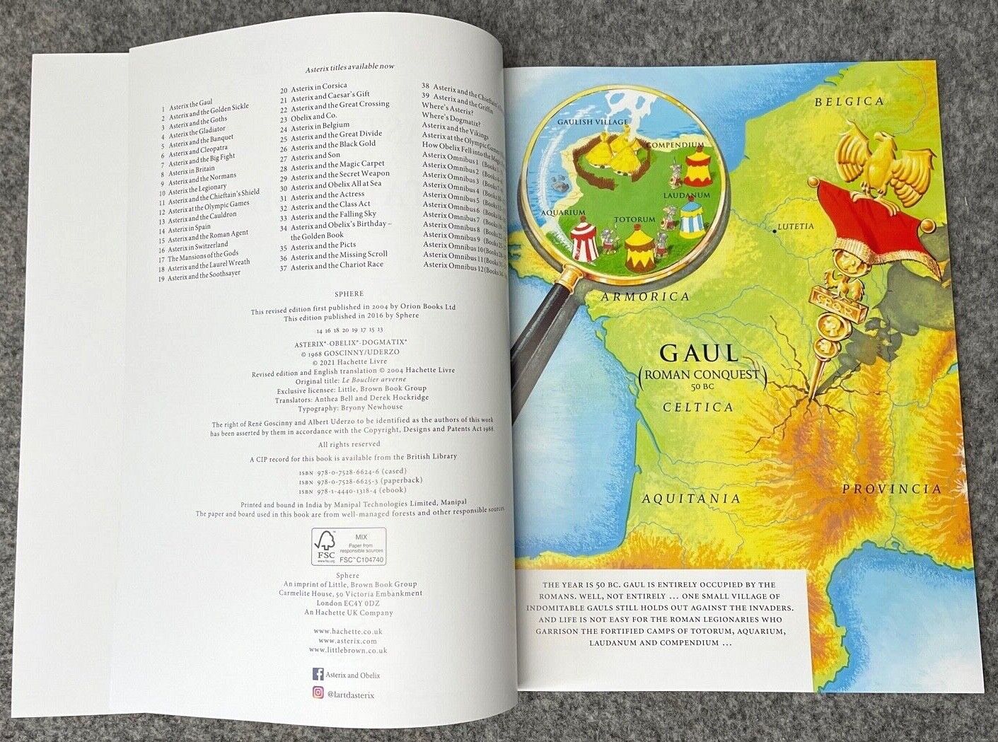 Asterix & Chieftain’s Shield - 2000s Orion/Sphere UK Edition Paperback Book EO Uderzo