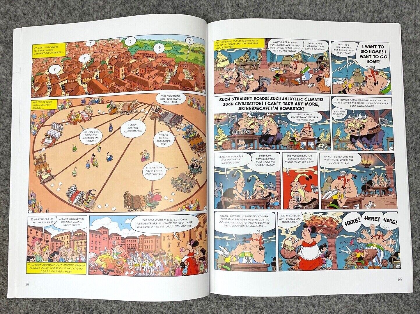 Asterix & Chariot Race - 2000s Orion/Sphere UK Edition Paperback Book EO Uderzo