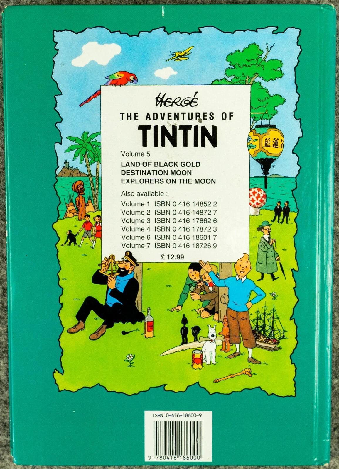 Tintin 3 in 1 Volume 5 - 1992 UK Egmont Hardback 1st Edition Comic Book