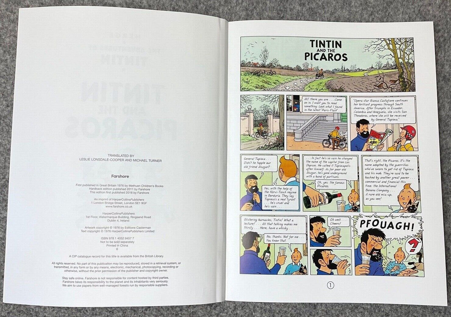 Tintin & the Picaros - Tintin Farshore 2000s UK Edition Book Paperback Herge