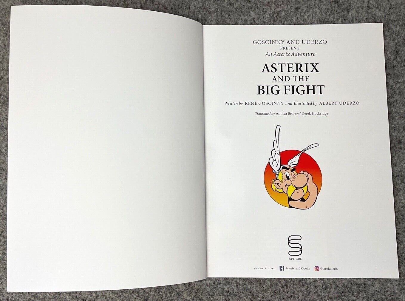 Asterix & Big Fight - 2000s Orion/Sphere UK Edition Paperback Book EO Uderzo