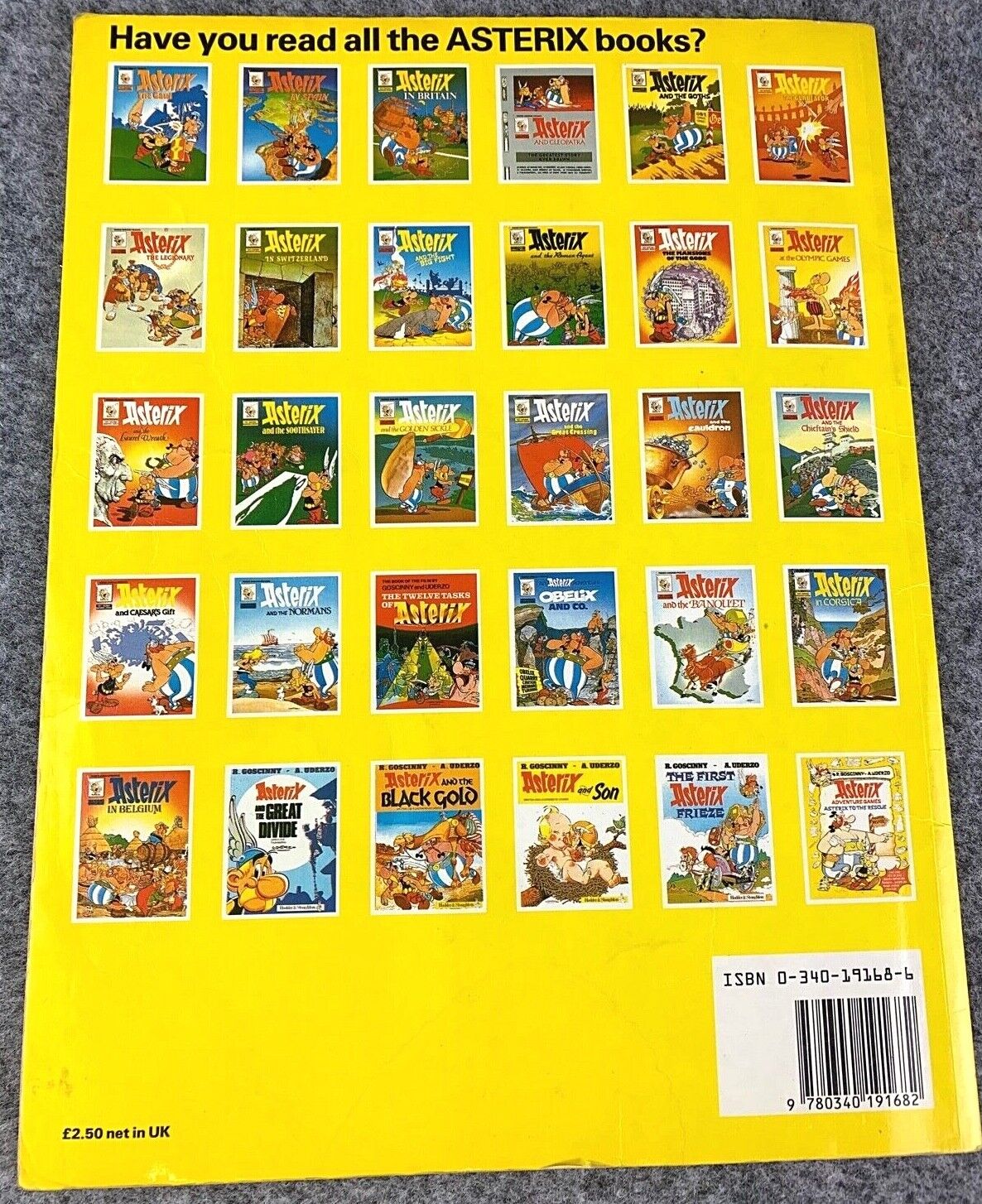 Asterix & the Roman Agent - 1970/80s Hodder/Dargaud UK Edition Paperback Book Uderzo