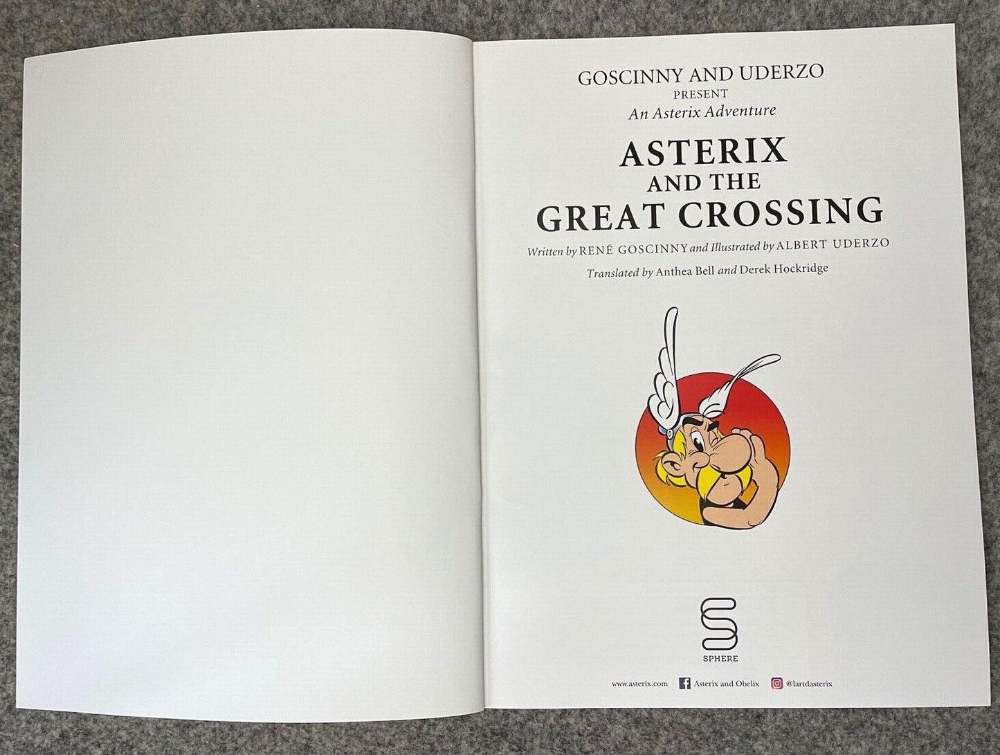 Asterix & Great Crossing - 2000s Orion/Sphere UK Edition Paperback Book EO Uderzo