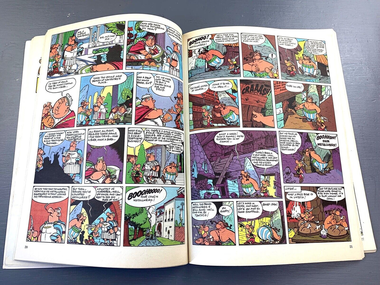 Asterix & the Golden Sickle - 1970/80s Hodder/Dargaud UK Edition Paperback Book Uderzo