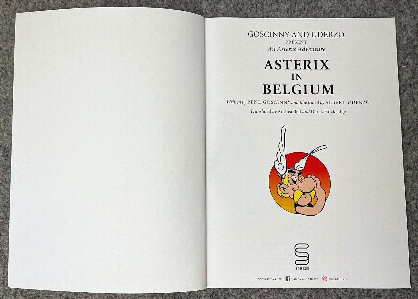 Asterix in Belgium - 2000s Orion/Sphere UK Edition Paperback Book EO Uderzo