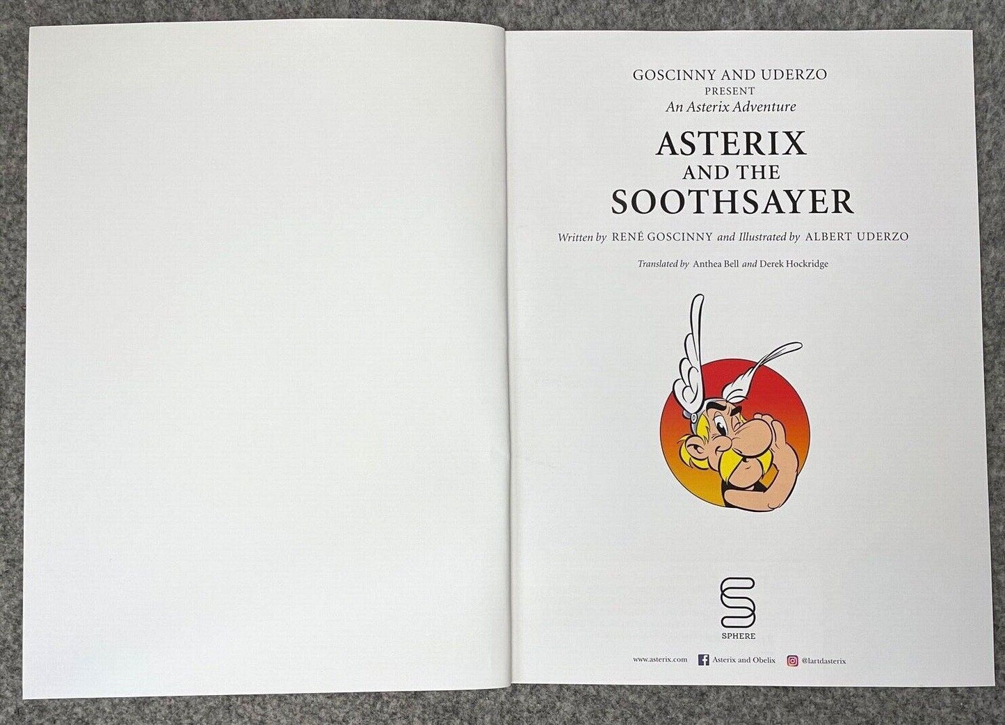 Asterix & Soothsayer - 2000s Orion/Sphere UK Edition Paperback Book EO Uderzo