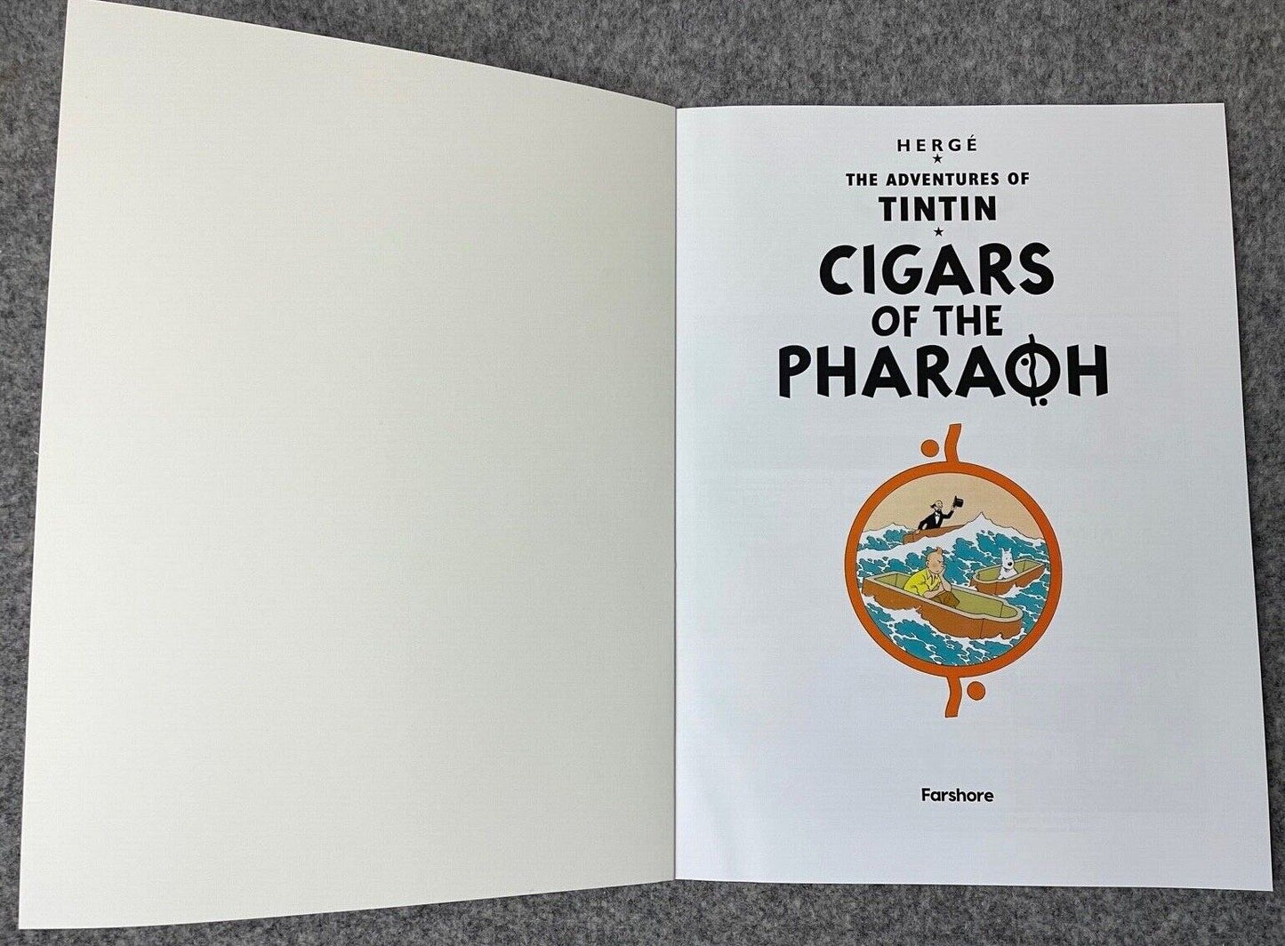 Cigars of the Pharaoh - Farshore 2000s UK Edition Tintin Book Paperback Herge