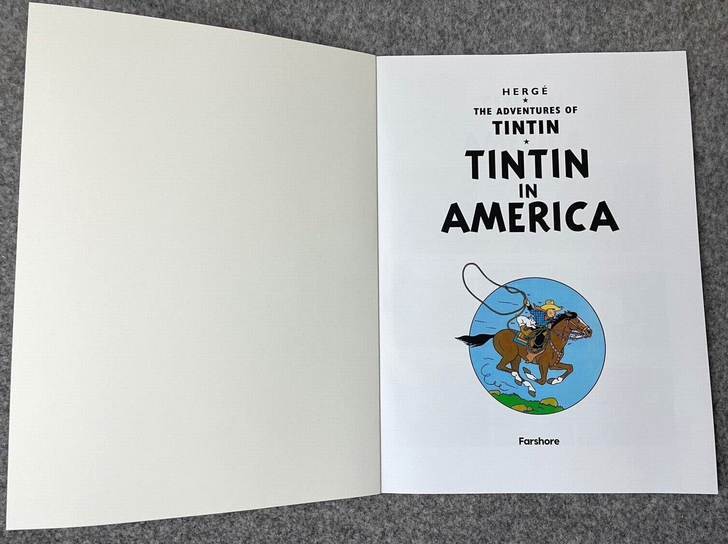 Tintin in America - Farshore 2000s UK Edition Tintin Book Paperback Herge