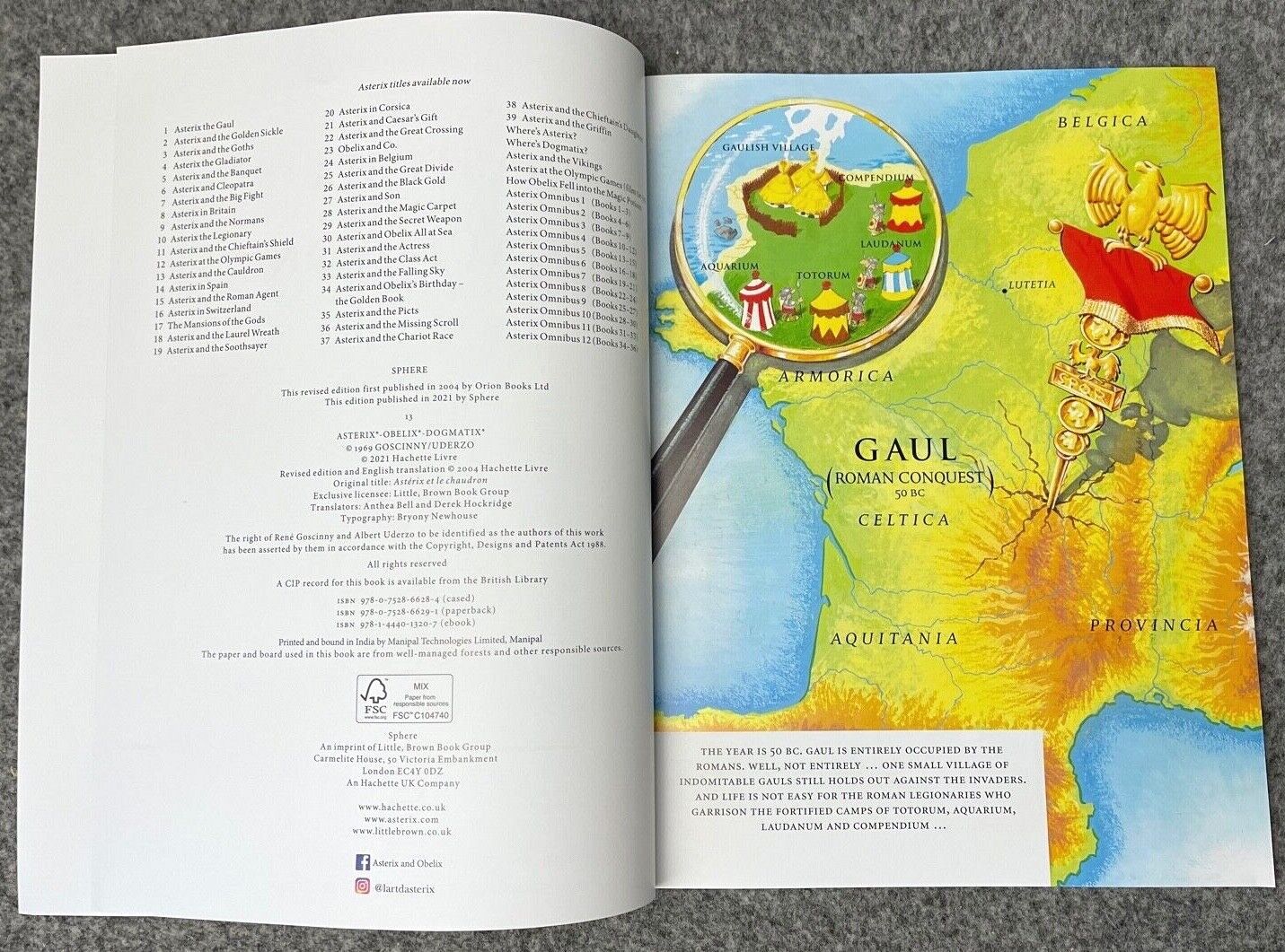 Asterix & Cauldron - 2000s Orion/Sphere UK Edition Paperback Book EO Uderzo