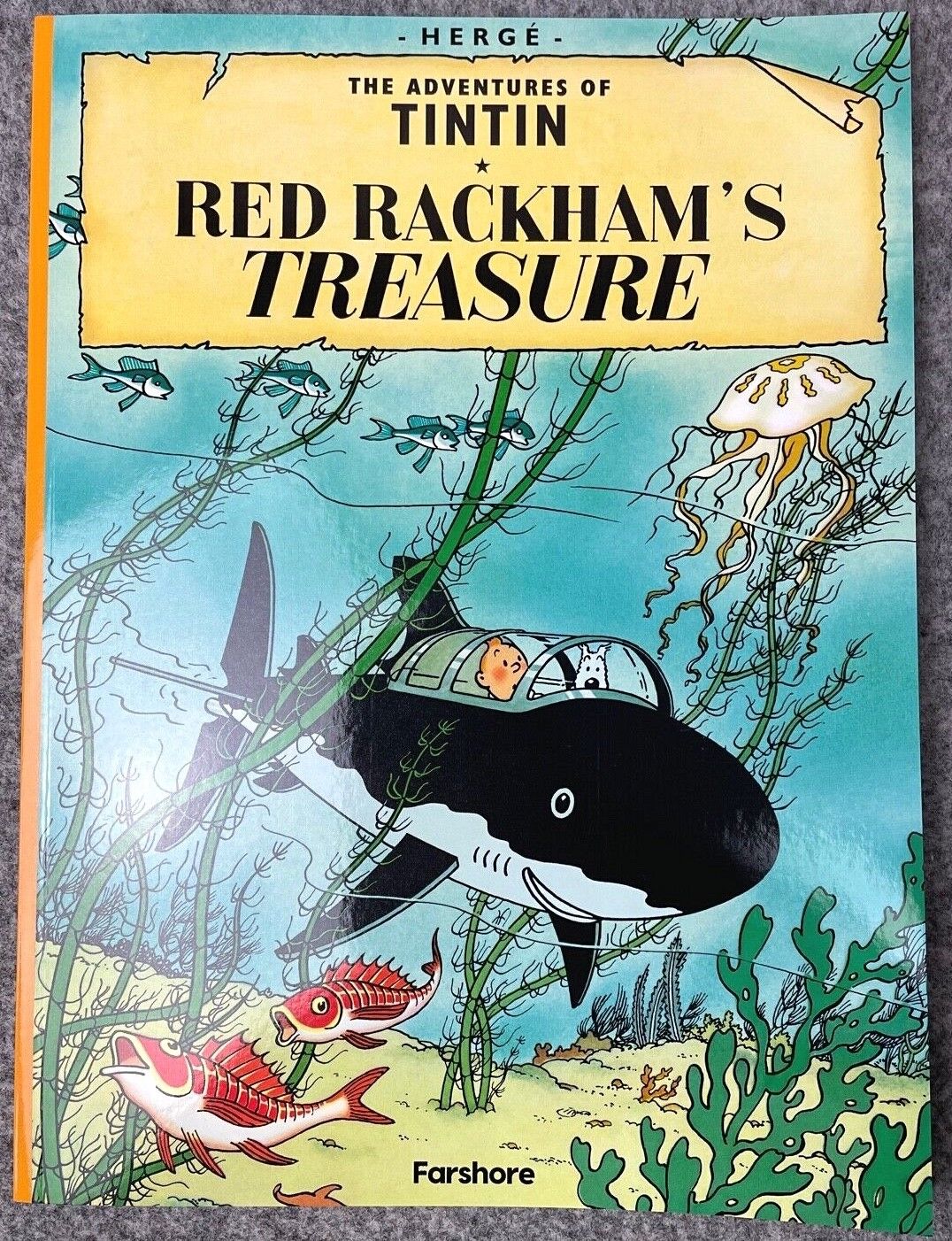 Red Rackham’s Treasure - Tintin Farshore 2000s UK Edition Book Paperback Herge